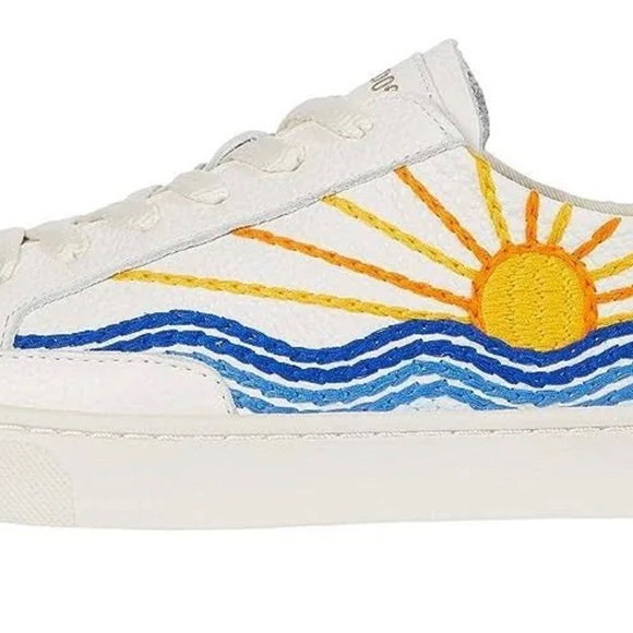 Soludos Women’s Sunrise Sunset Sneaker White Size 7 - Picture 3 of 6